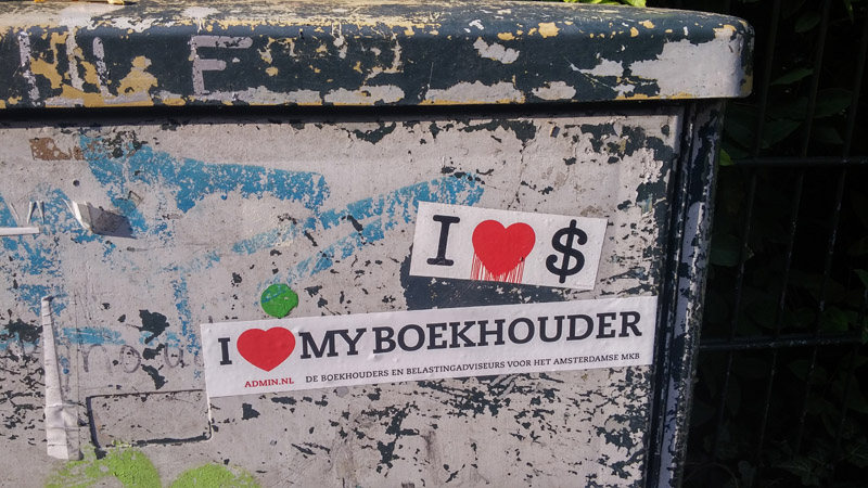0309. I love � - I love my boekhouder - digital invoice - dollar - greenback - greenbacks - Admin Amsterdam - American Dollars.jpg